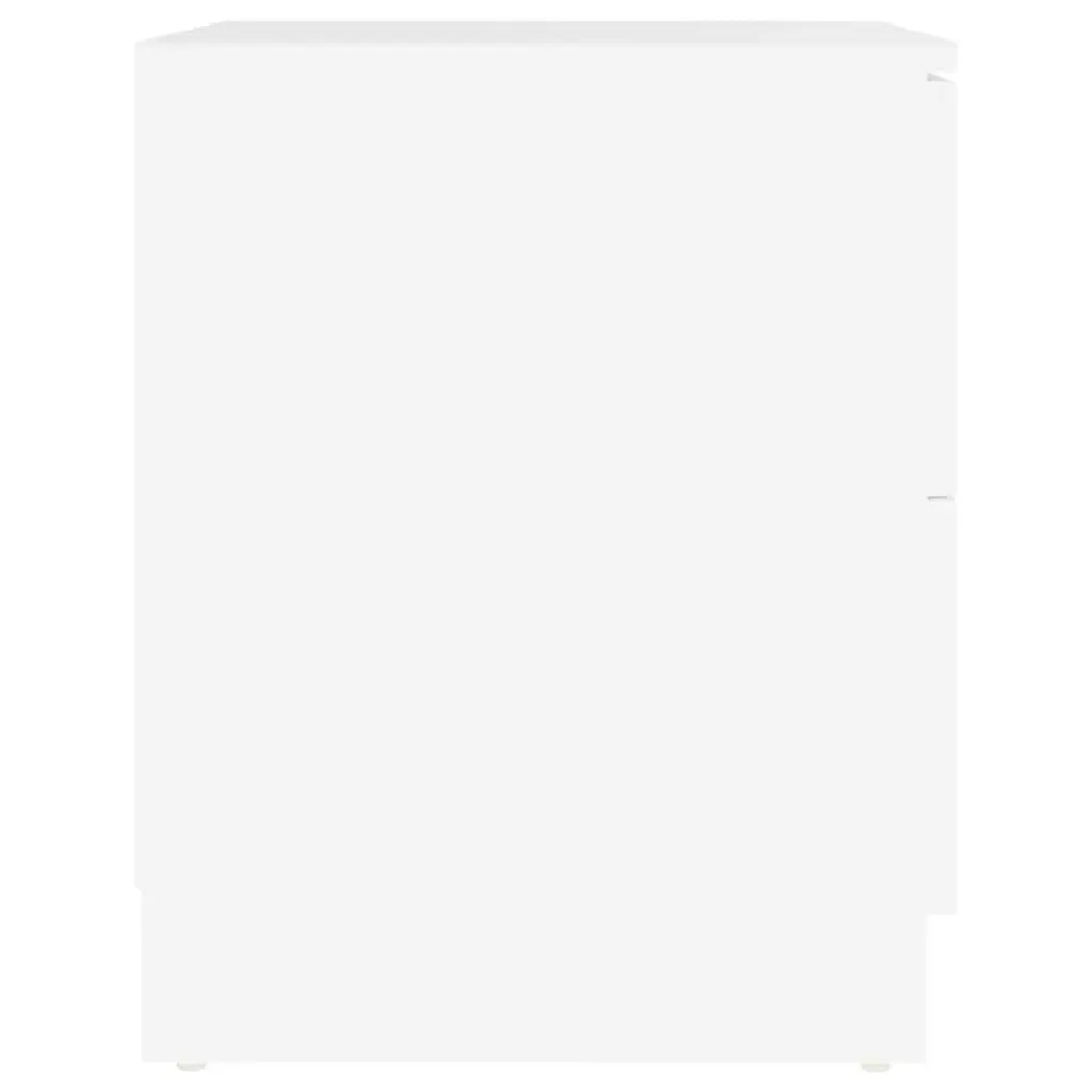 Bedside Table White 40x40x50cm Modern Storage Cabinet Side Unit 2pcs