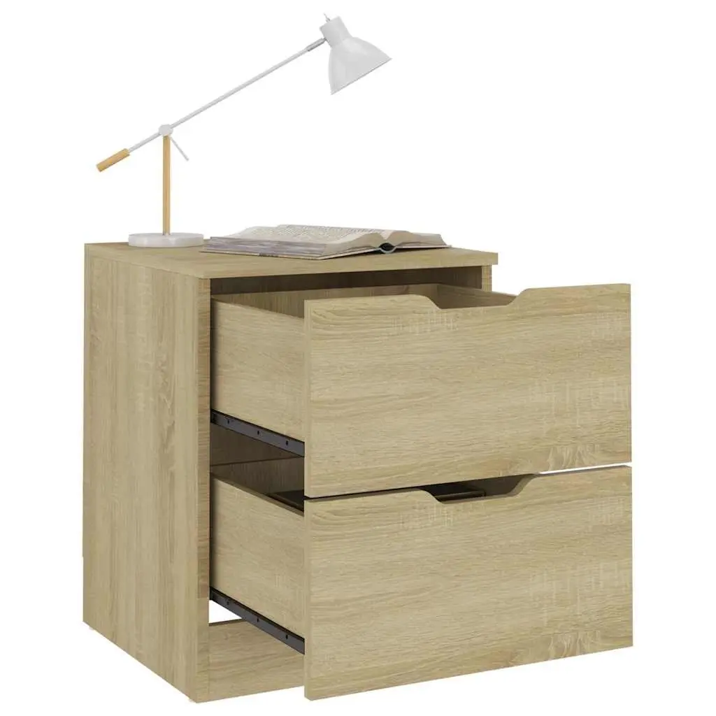 Bedside Cabinet Storage Organiser Brown 40x40x50 cm