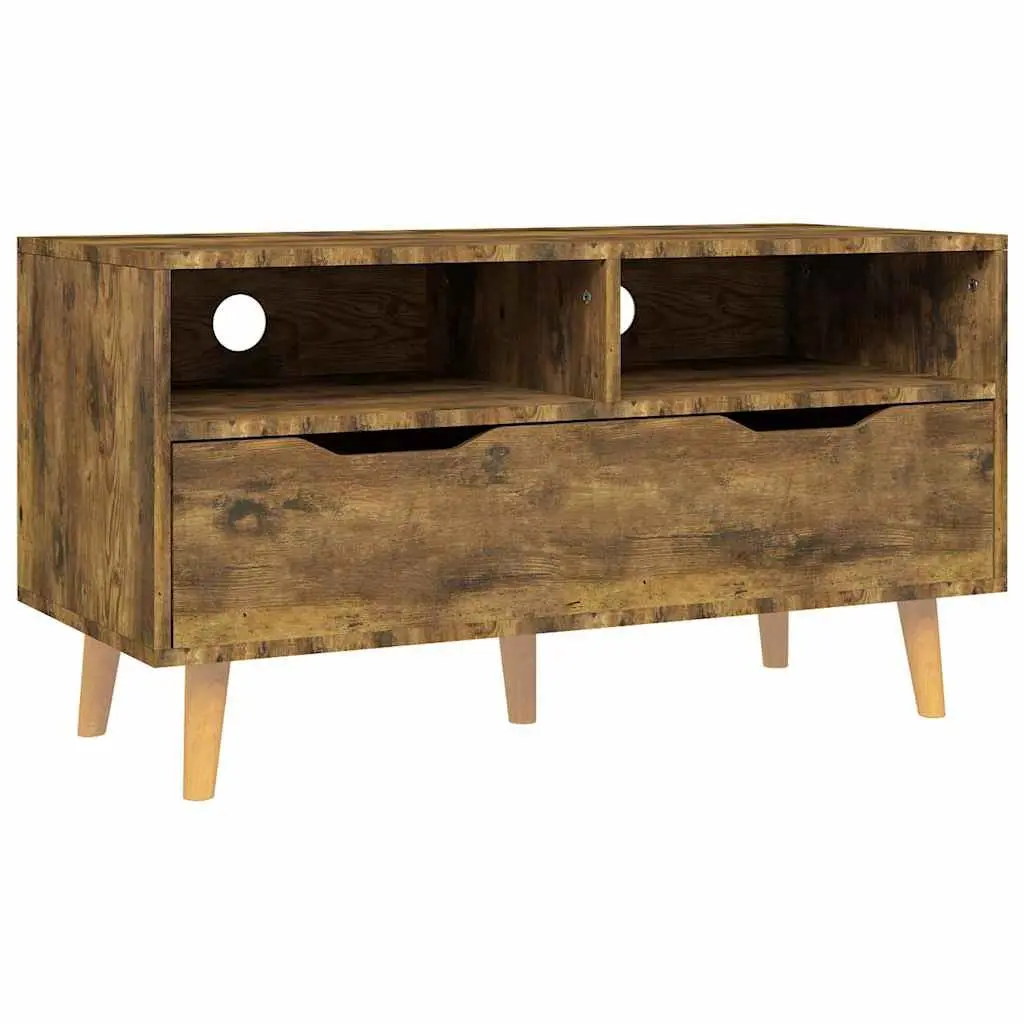TV Cabinet Living Room Brown Engineered Wood 90W x 40D x 48.5H cm