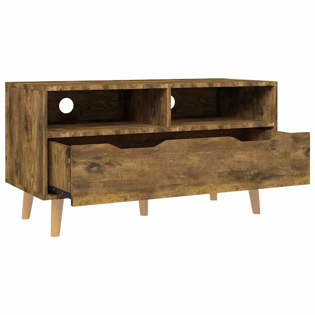 TV Cabinet Living Room Brown Engineered Wood 90W x 40D x 48.5H cm
