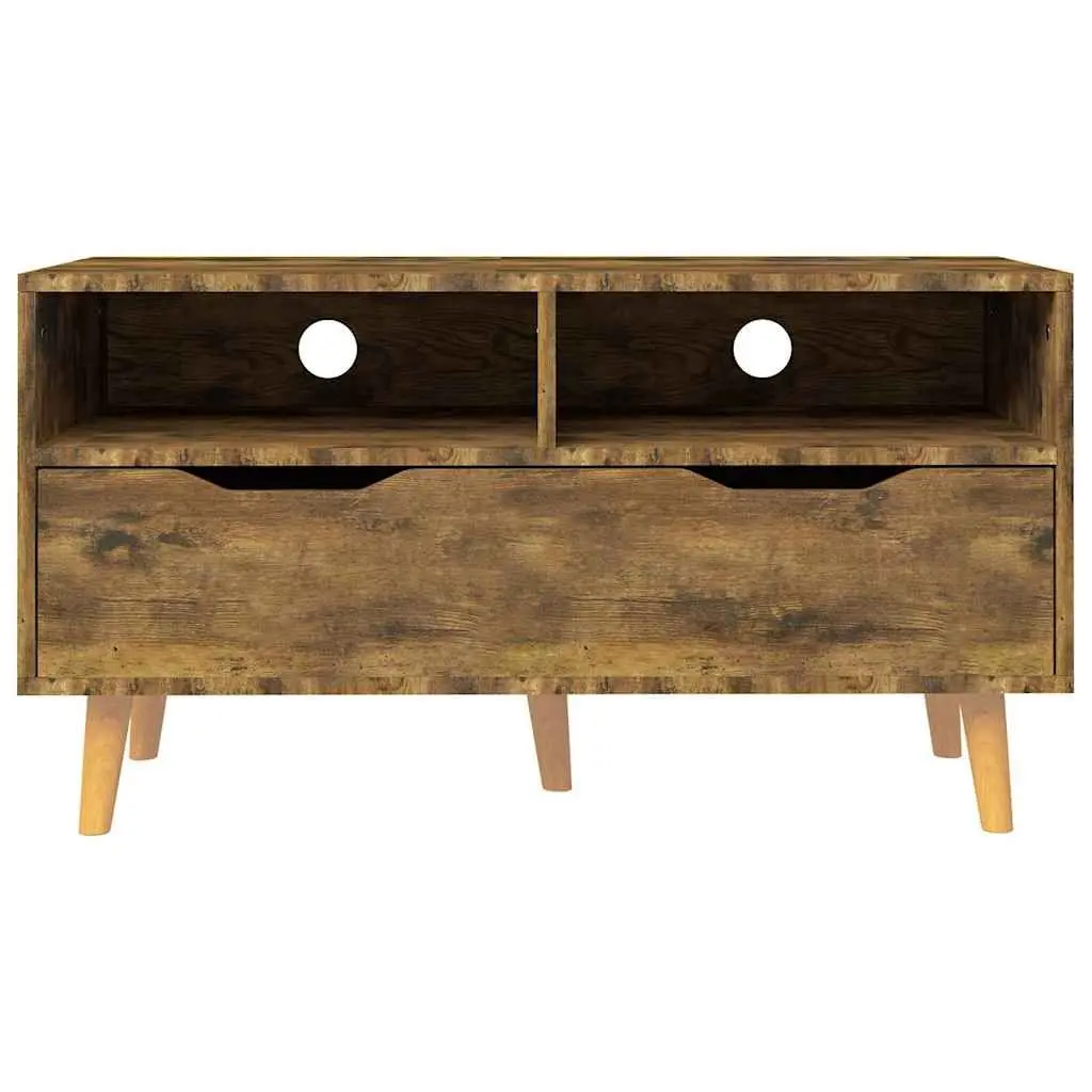 TV Cabinet Living Room Brown Engineered Wood 90W x 40D x 48.5H cm