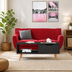 Grey Coffee Table 100L x 49.5W x 43H cm Engineered Wood