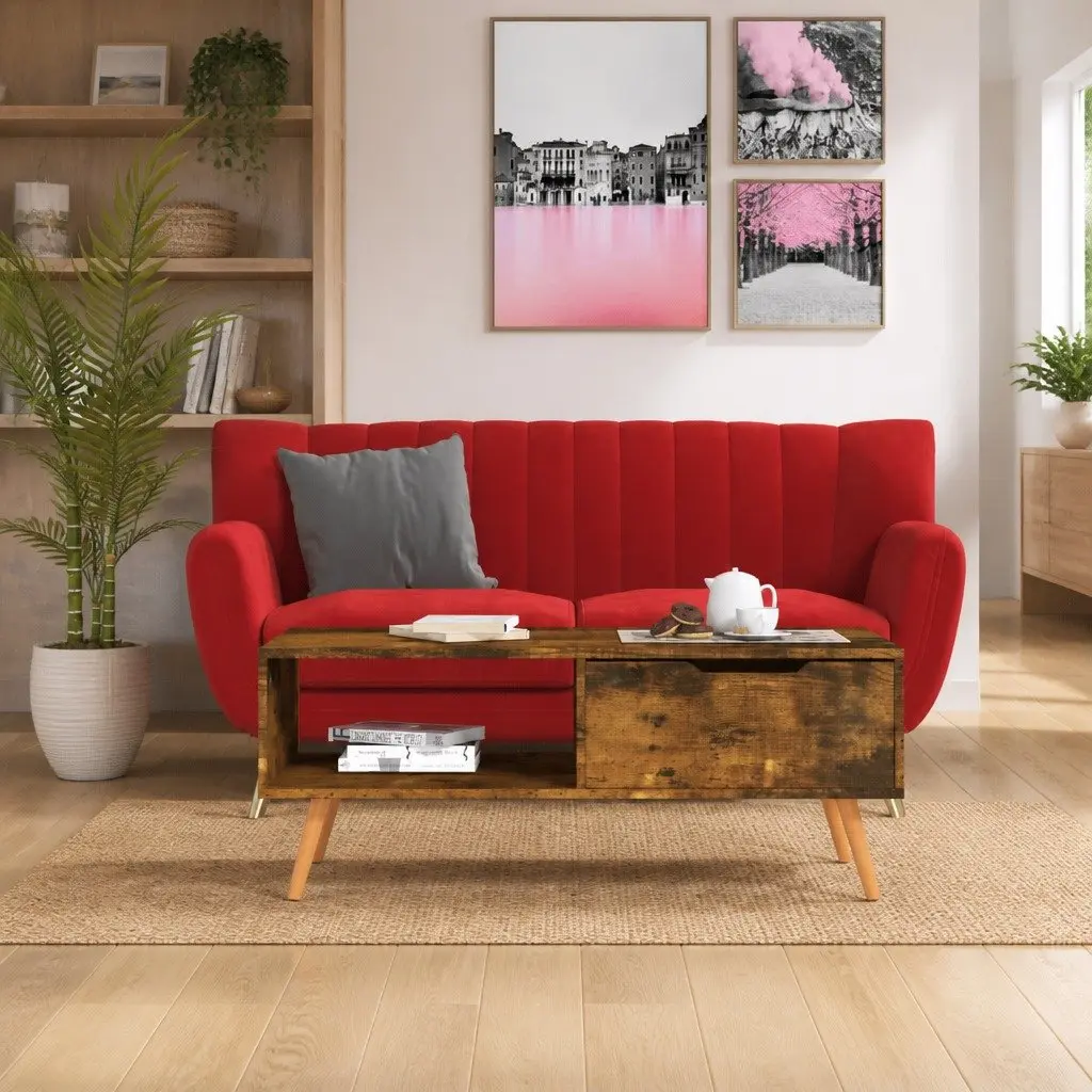 Coffee Table Living Room Brown Engineered Wood
