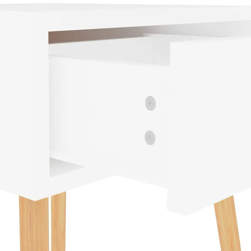 Bedside Cabinet White 40x40x56cm Engineered Wood Nightstand Bedroom Storage