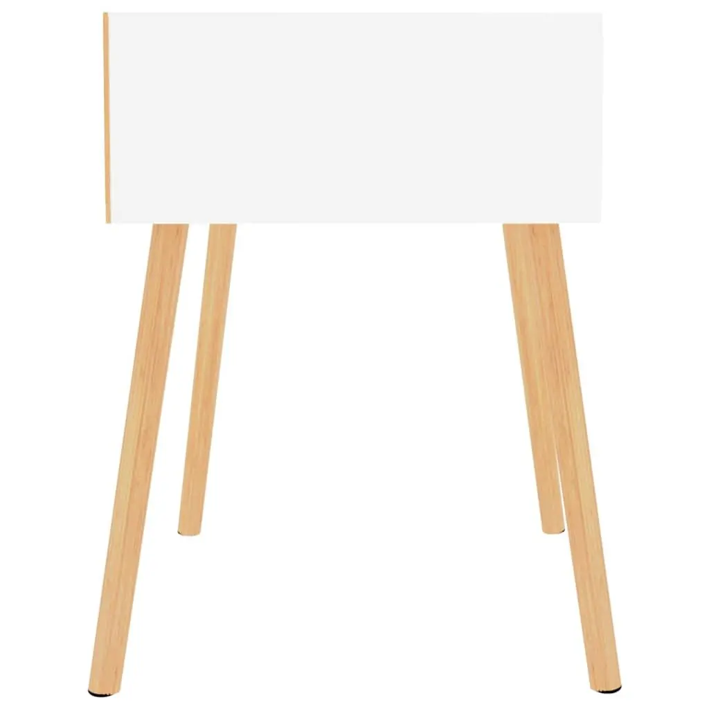 Bedside Cabinets Set of 2 White 40x40x56 cm Modern Storage Side Tables
