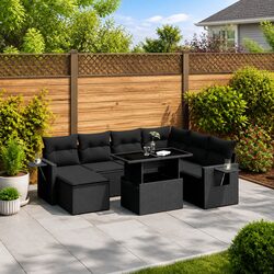 Specifications of 9-Piece Garden Sofa Set with Cushions