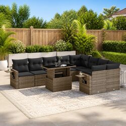10-Piece Garden Sofa Set: Dimensions, Materials, Features