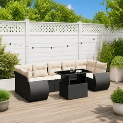 8-Piece Garden Sofa Set - Dimensions & Materials Defined