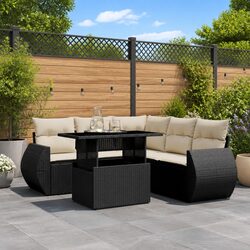 Specifications of 6-Piece Outdoor Sofa Set in Black