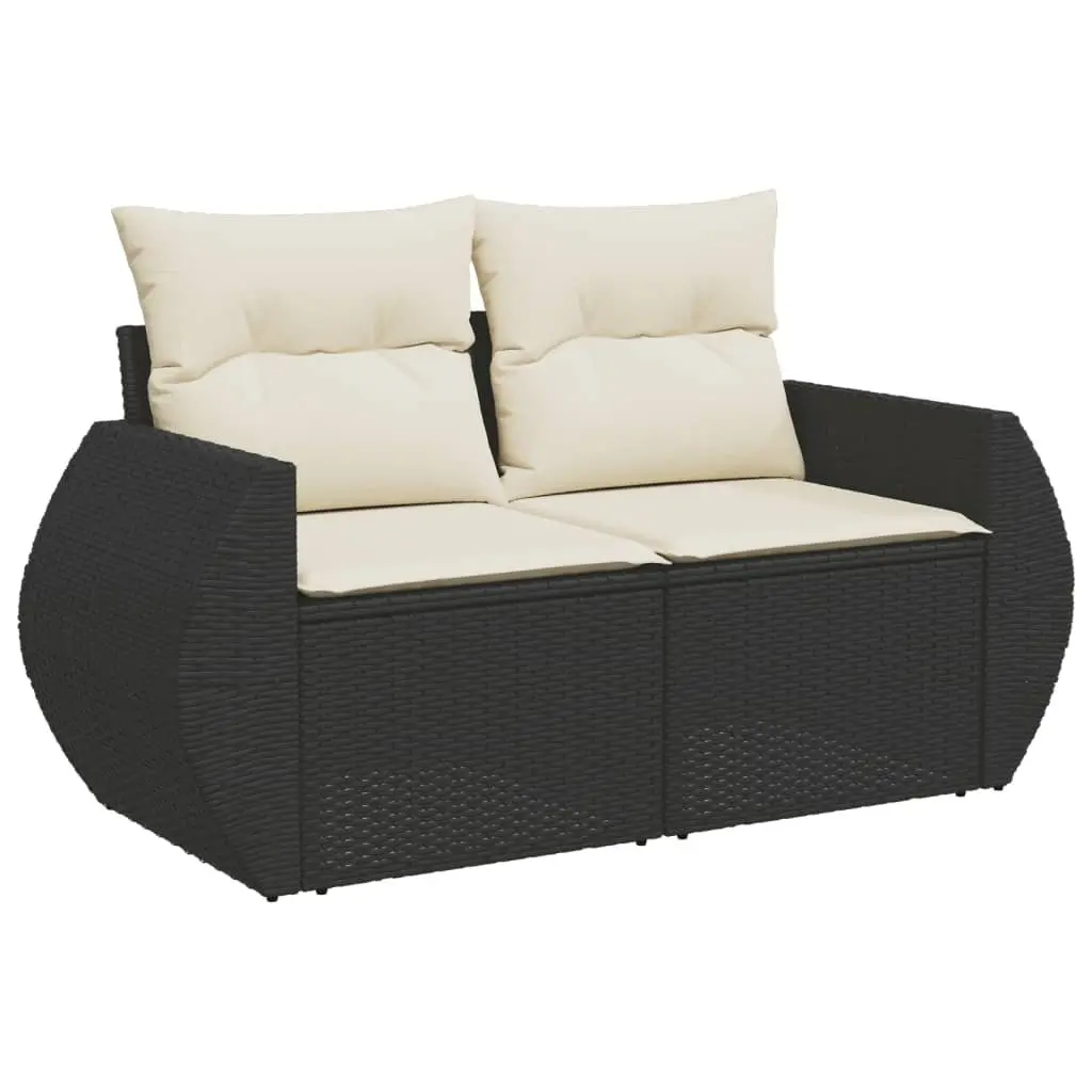 7 Piece Outdoor Sofa Set in Black