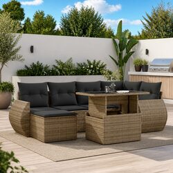 7-Piece Modular Garden Sofa Set: Dimensions & Specs