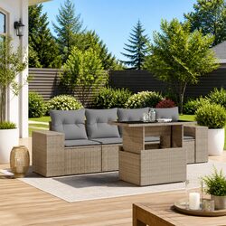 5 Piece Garden Sofa Set: Dimensions and Specifications