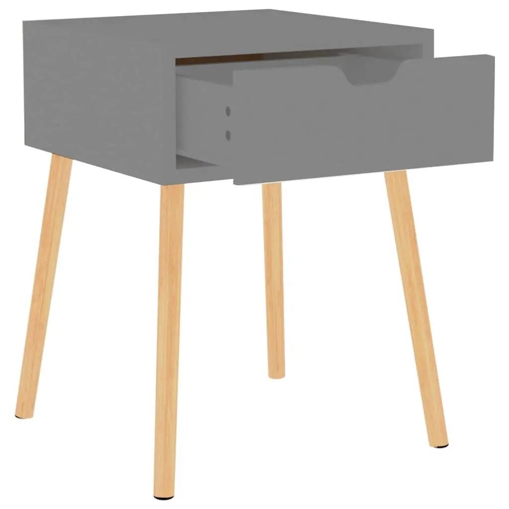 Bedside Cabinets 2 pcs Grey 40x40x56 cm Storage Nightstand Side Table Drawer