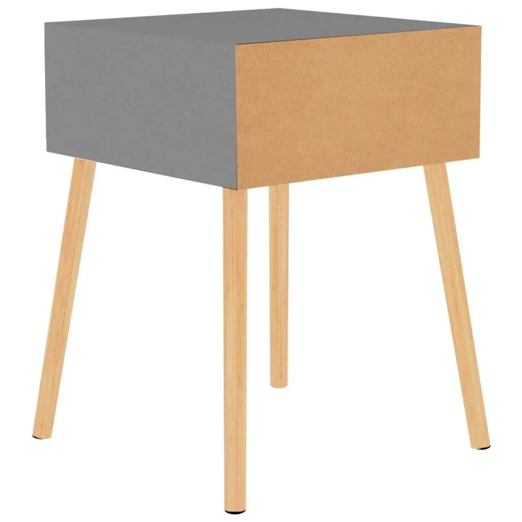 Bedside Cabinets 2 pcs Grey 40x40x56 cm Storage Nightstand Side Table Drawer