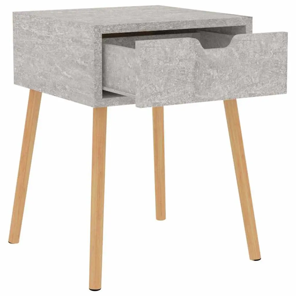 Bedside Cabinets Set of 2 Grey 40x40x56 cm Engineered Wood Nightstand