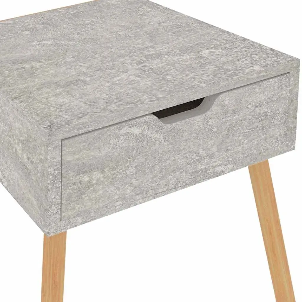 Bedside Cabinets Set of 2 Grey 40x40x56 cm Engineered Wood Nightstand