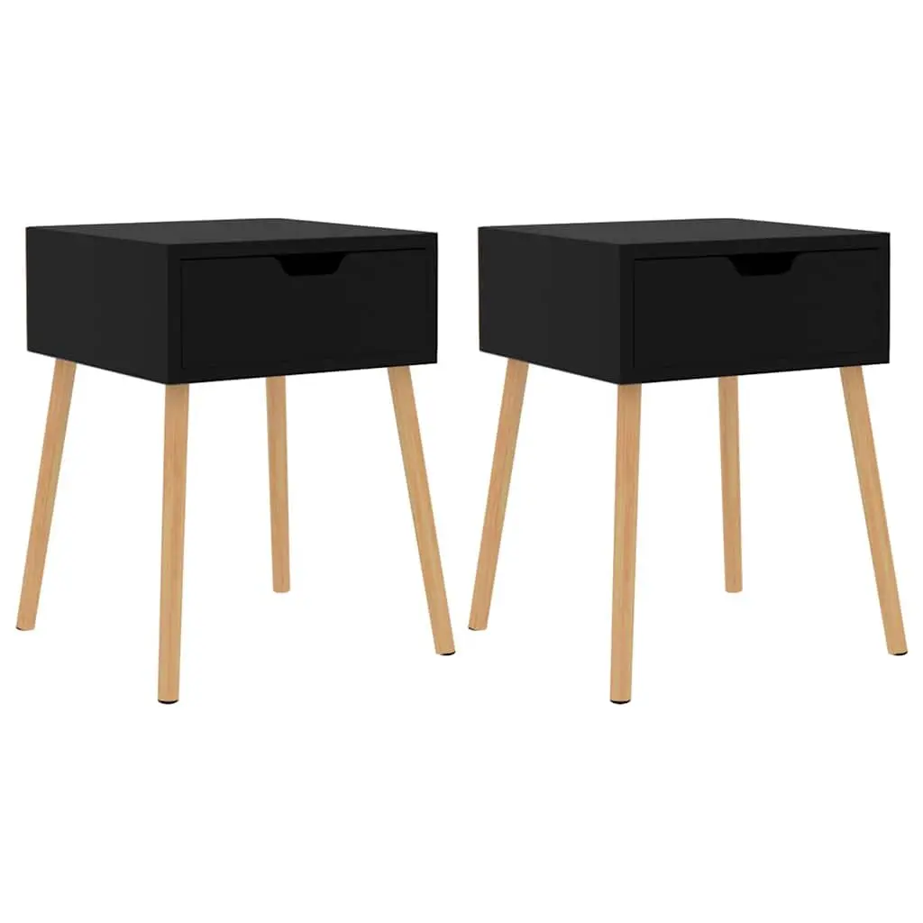 Bedside Cabinets in High Gloss Black