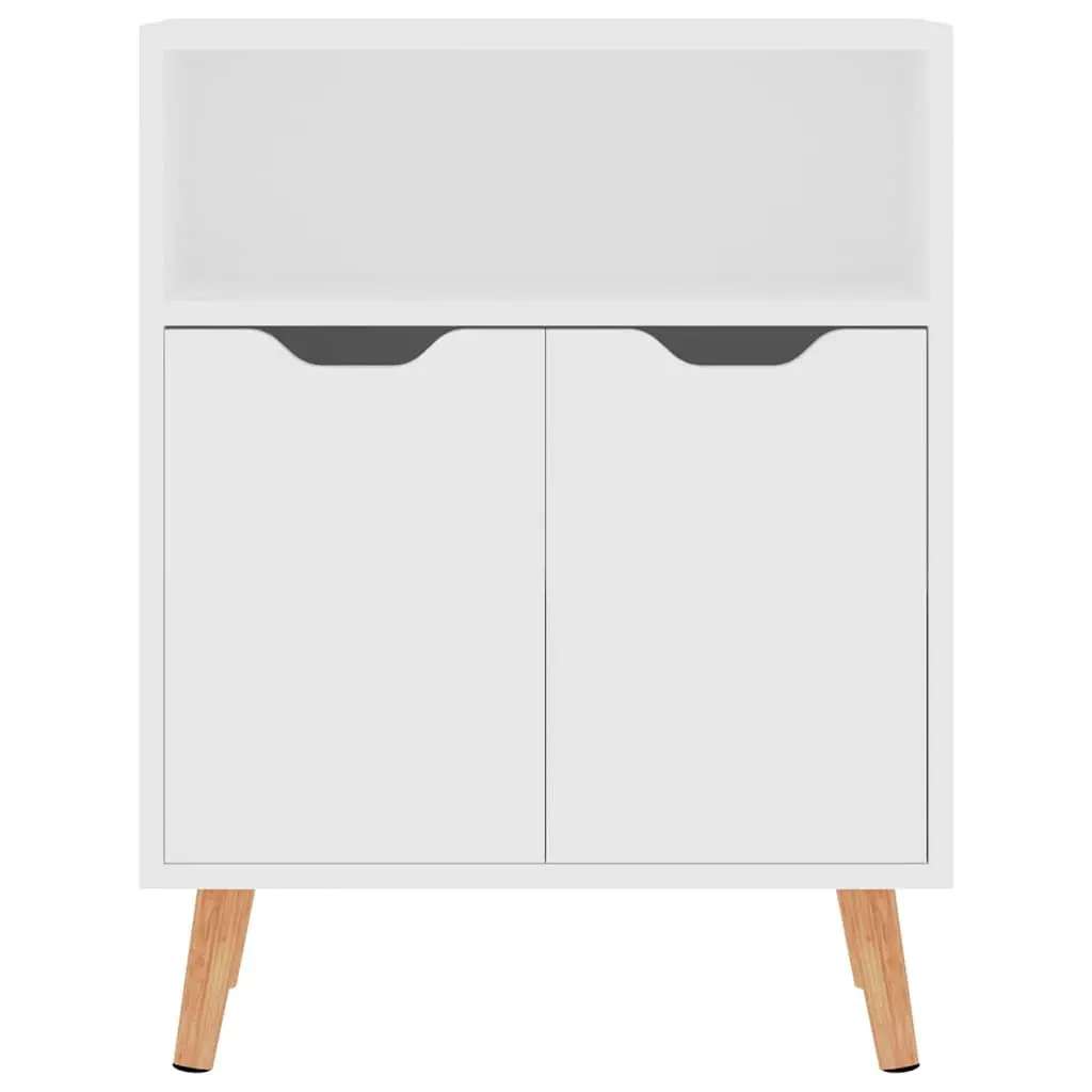 White Sideboard Storage Cabinet Engineered Wood Buffet Living Room Cupboard