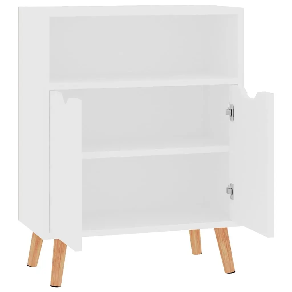 White Sideboard Storage Cabinet Engineered Wood Buffet Living Room Cupboard