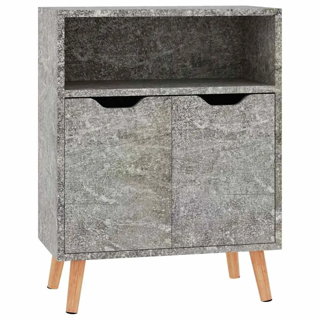 Sideboard Storage Cabinet Grey Engineered Wood Living Room Cupboard Buffet