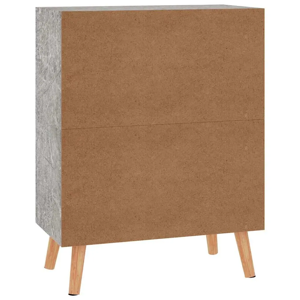 Sideboard Storage Cabinet Grey Engineered Wood Living Room Cupboard Buffet