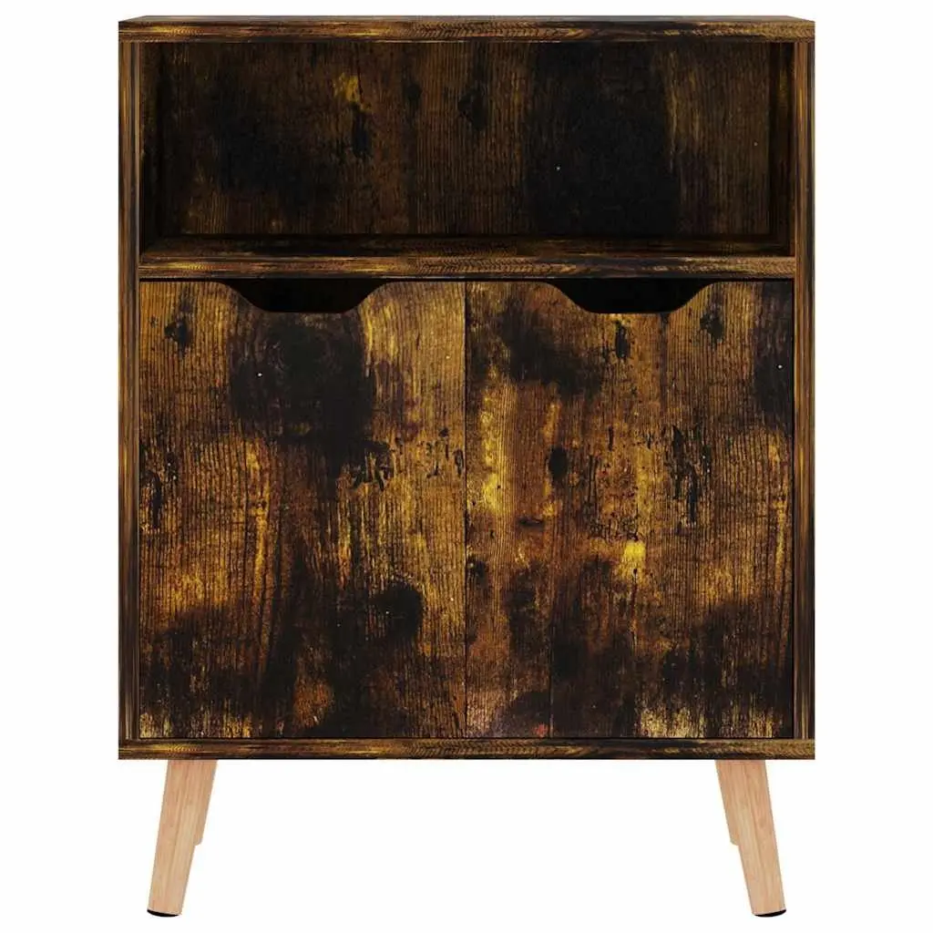 Sideboard Storage Cabinet Brown Engineered Wood Living Room 60W x 30D x 72H cm
