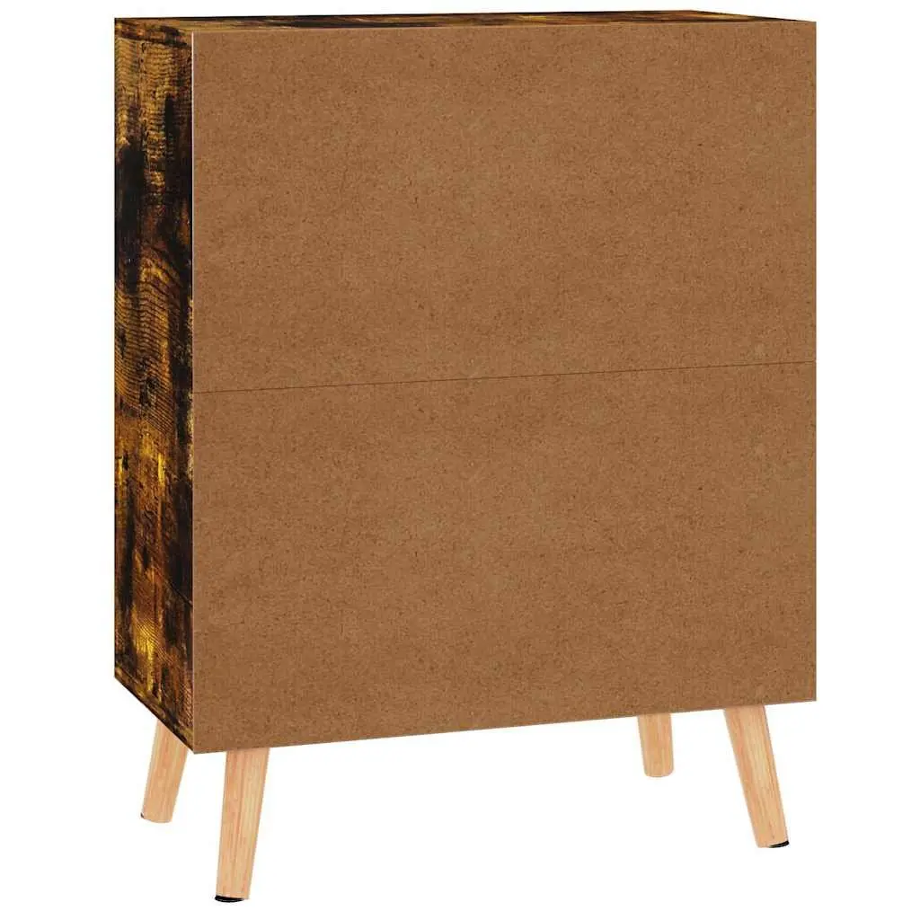 Sideboard Storage Cabinet Brown Engineered Wood Living Room 60W x 30D x 72H cm