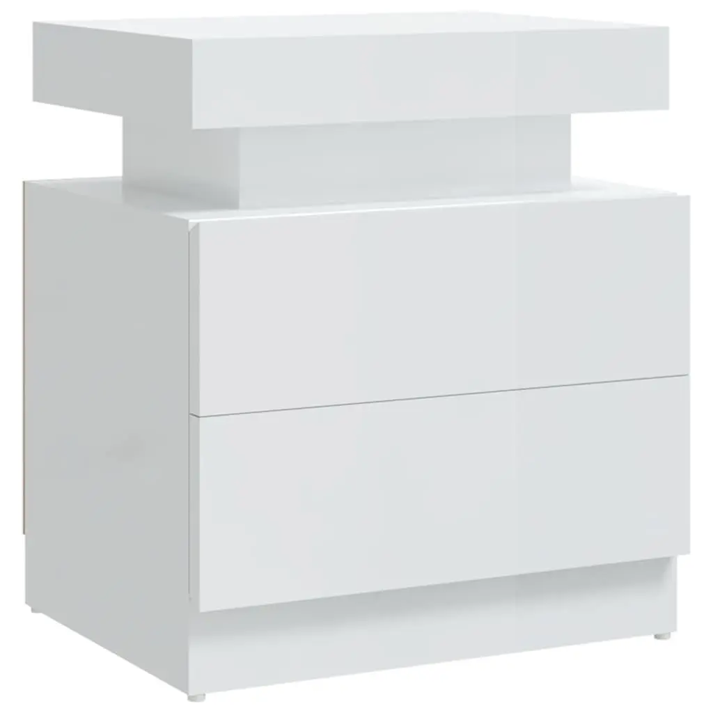 White High Gloss Bedside Table