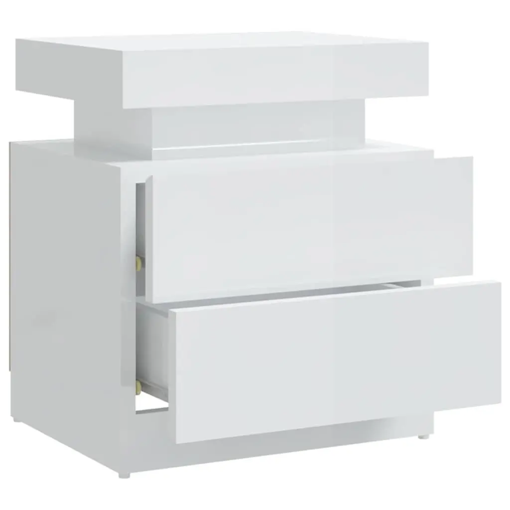 White High Gloss Bedside Table