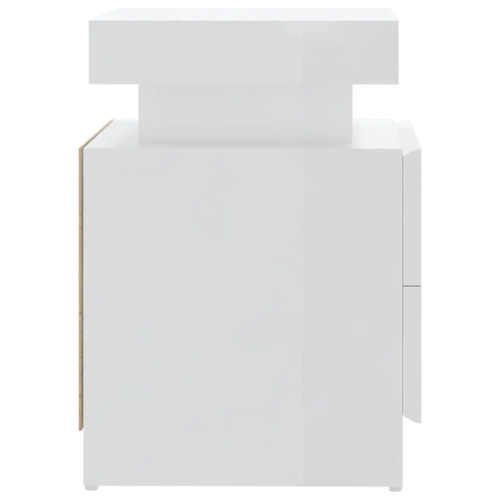 White High Gloss Bedside Table