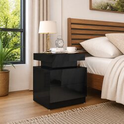 High Gloss Black Bedside Cabinet Specifications