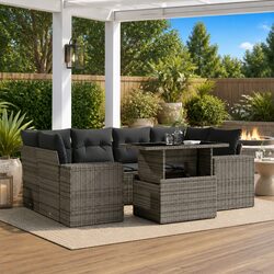 7 Piece Garden Sofa Set: Dimensions and Specs