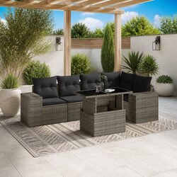 Specifications of 6 Piece Outdoor Grey Garden Sofa Set