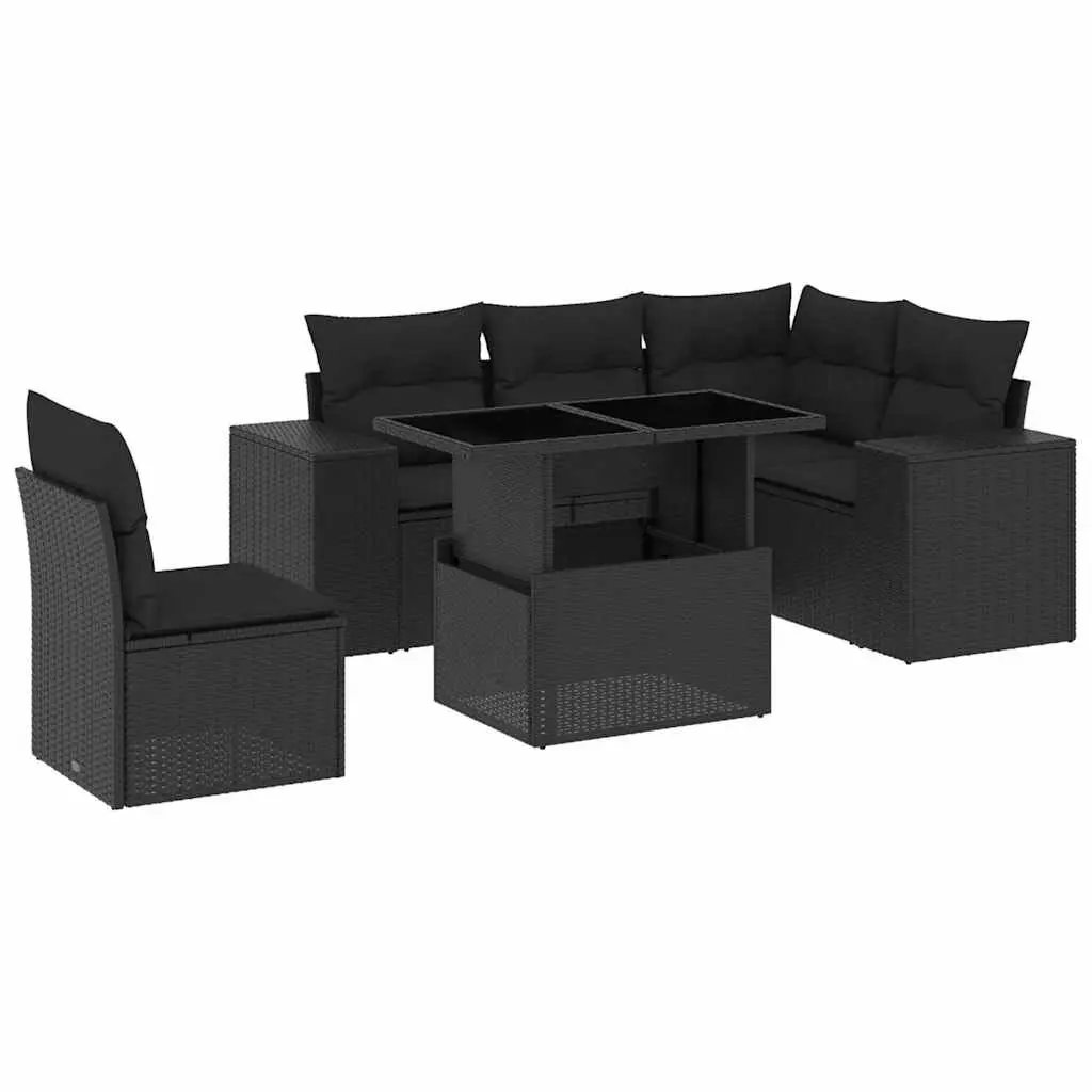 6-Piece Modular Garden Sofa Set with Cushions