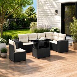 Detailed Specs for 7 Piece Garden Sofa Set