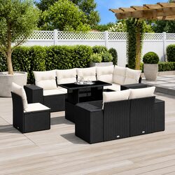 9-Piece Modular Garden Sofa Set with Adjustable Table