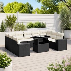 10-Piece Outdoor Modular Sofa Set with Cushions