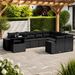 Specifications of 10-Piece Modular Garden Sofa Set in Black