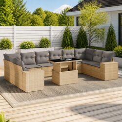 Specifications for 11-Piece Garden Sofa Set in Beige