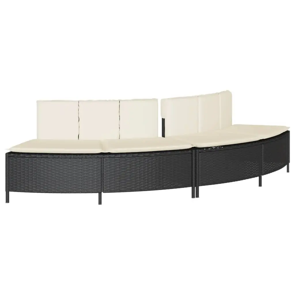 Black Modular Hot Tub Surround with Cushions