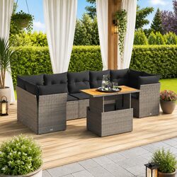 8 Piece Outdoor Sofa Set Dimensions and Specs