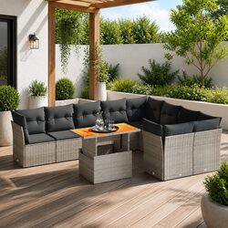 Specifications of 10-Piece Outdoor Garden Sofa Set