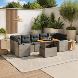 8-Piece Modular Garden Sofa Set: Dimensions & Features