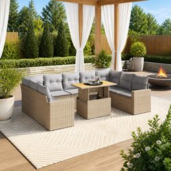 Specifications of the Beige 10 Piece Modular Garden Sofa Set