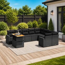 Specifications of 10-Piece Modular Garden Sofa Set