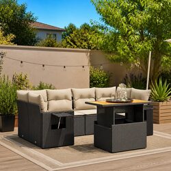Specifications of 7-Piece Outdoor Sofa Set with Cushions