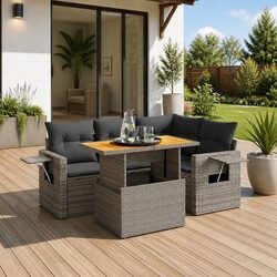 5-Piece Grey Garden Sofa Set: Specs & Details Inside