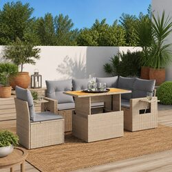 Specifications of 6-Piece Garden Sofa Set in Beige