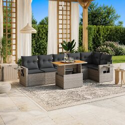 Specifications of 7 Piece Grey Garden Sofa Set