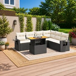 Factual Overview: 7 Piece Modular Garden Sofa Set